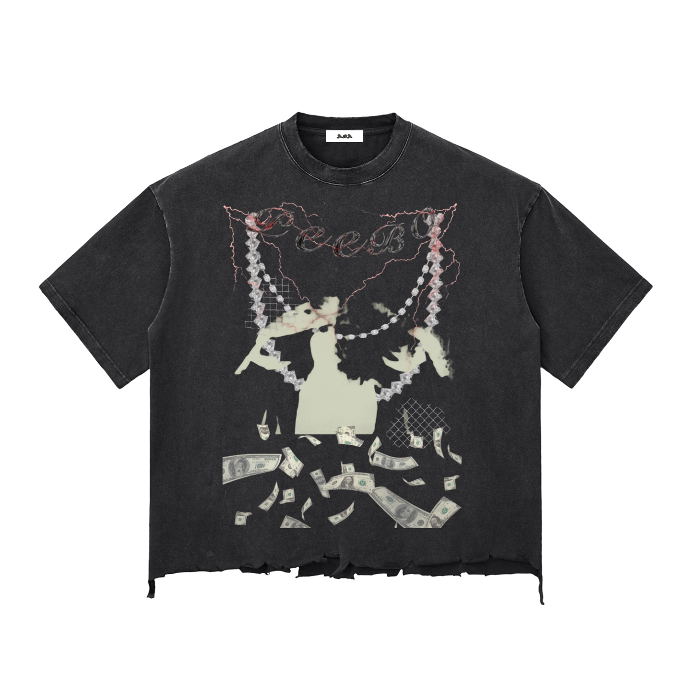 Peebo X Launch stage merch T